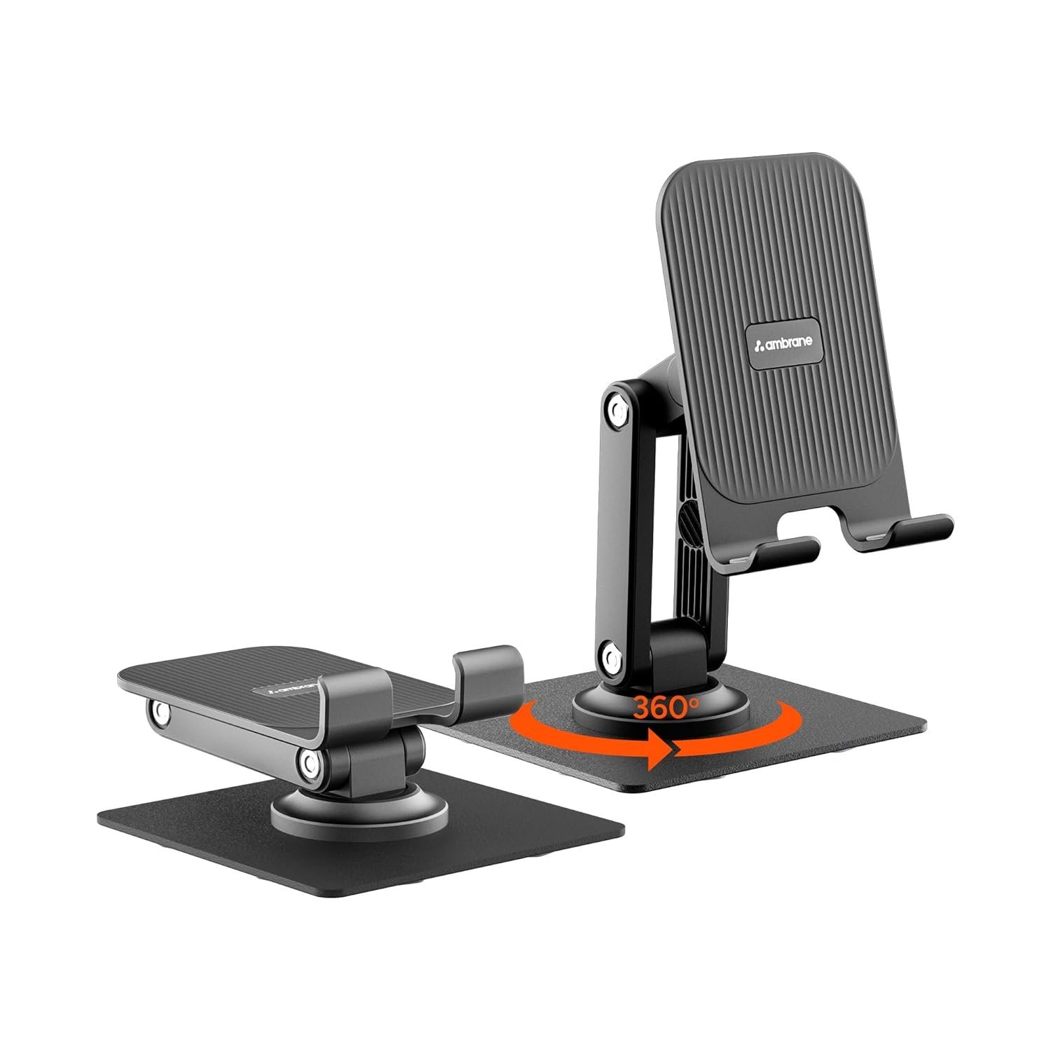 71JKAX3hVRL._SL1500_.jpg Ambrane 360° Rotation, Foldable Design Mobile Stand with Stable - Image 1